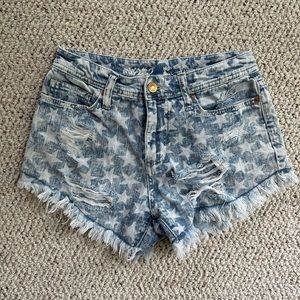 Mossimo High Rise Denim Star Shorts